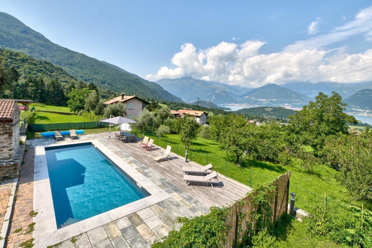 Chalet Con Piscina E Vista Panoramica Colico Zewnętrze zdjęcie